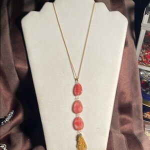 Elegant Coral Pendant Necklace